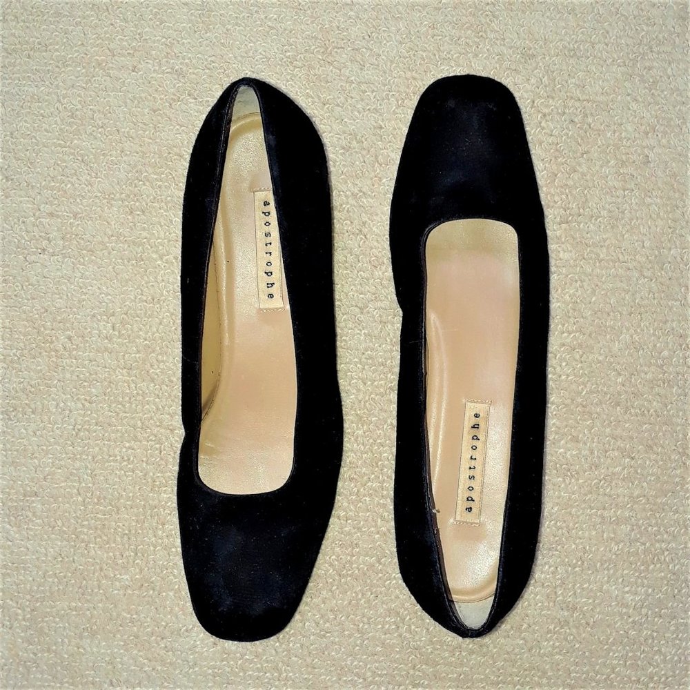 Apostrophe Marcy Black Chunky Heels